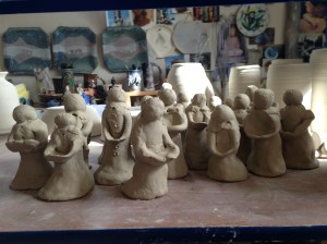 class project: small Saint Francis statues